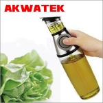 【AKWA TEK】玻璃按壓式計量油壺(油瓶、醋瓶)500ML
