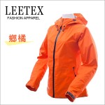 【LEETEX】無縫貼合時尚超輕量防水透氣(女用)風雨衣_鄉橘色