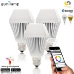 【EN5002】gunilam 手機APP控制亮度色彩 7W LED 燈泡 3入