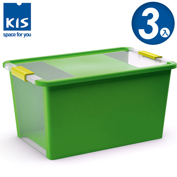 【012014-05】義大利 KIS BI BOX 單開收納箱 L 綠色 3入