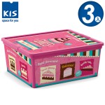 【012004-03】義大利 KIS C BOX 甜點系列收納箱 M 3入