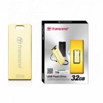 【創見】 TRANSCEND USB 2.0 32G USB2.0 奢華金防水抗震碟 2入(+fb會員，現折345元)