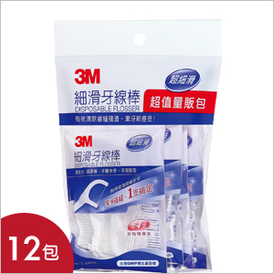 【3M】細滑牙線棒超值量販包(12組/箱)