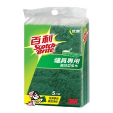 【3M】百利抗菌爐具專用菜瓜布5片裝