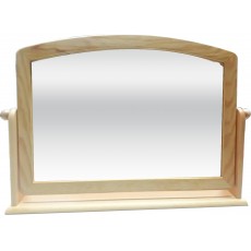 松木 桌上旋轉鏡58x37cm(L) 原木/棕色（隨機不挑色）
