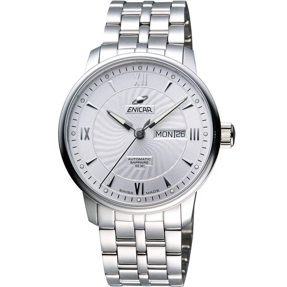 ENICAR 英納格 光輝時刻經典機械腕錶(3168-50-351aA)
