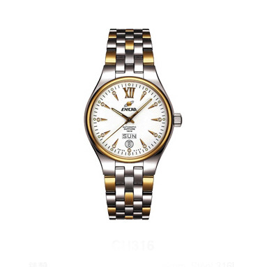 ENICAR 英納格 璀璨雙圈恆動經典日曆機械腕錶(771-50-338G)