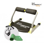 【Wonder Core Smart】綠色三件組-全能輕巧健身機（嫩芽綠）+運動墊（綠）+拉力繩