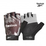 Reebok-速乾透氣健身手套（迷彩灰）