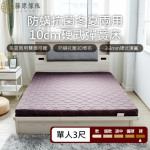 【藤原傢俬】單人3尺冬夏兩用護背防螨抗菌10cm彈簧床墊-硬