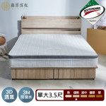 【藤原傢俬】防潑水抗菌獨立筒床墊(單...