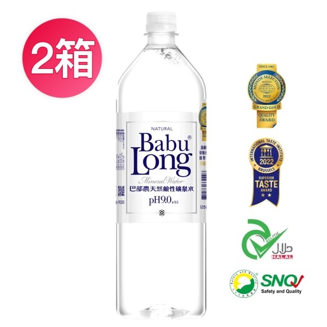 巴部農 天然鹼性礦泉水1250mlx2箱(共24入)
